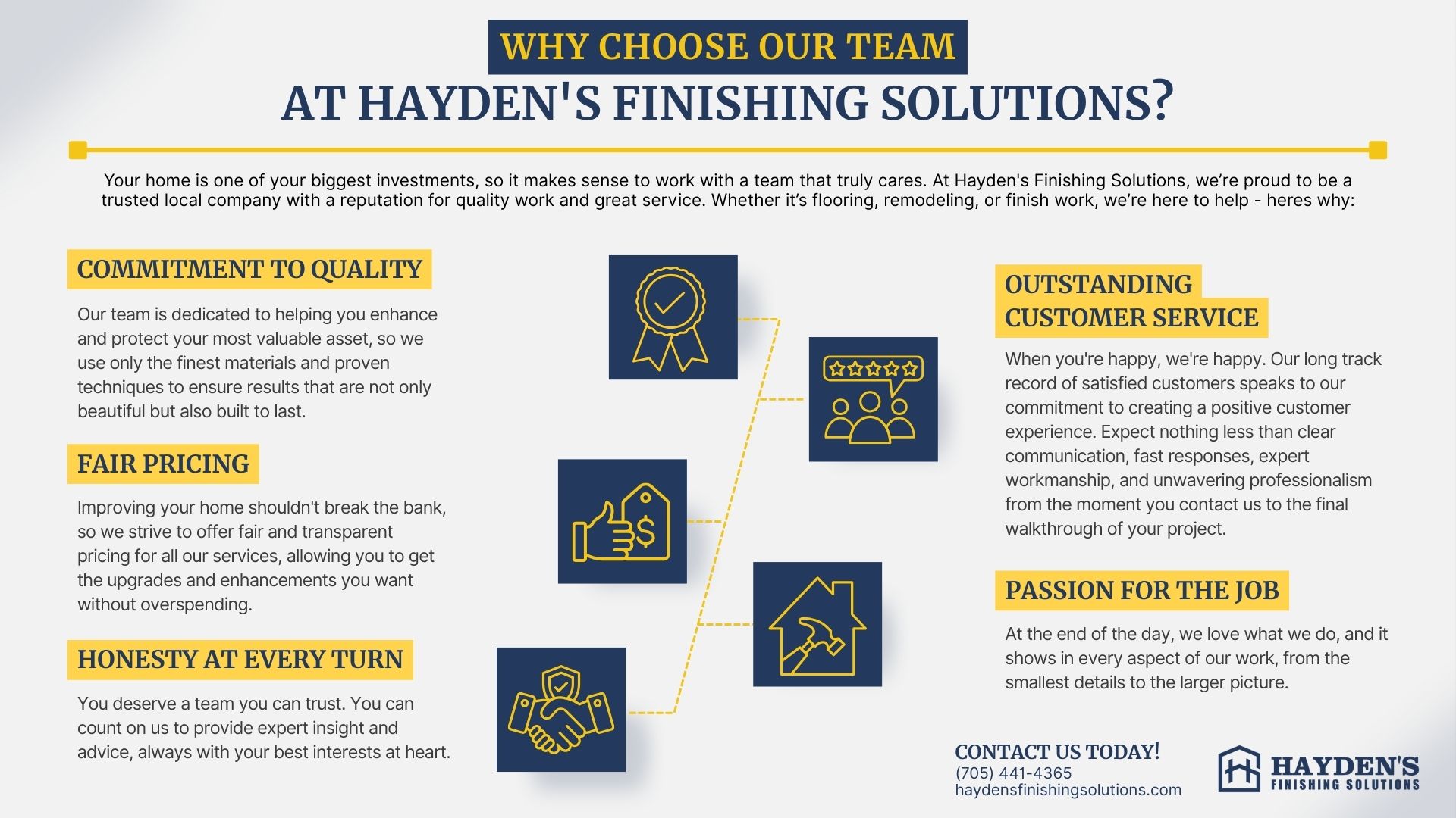 Why Choose Our Team at Hayden's Finishing Solutions? [infographic]